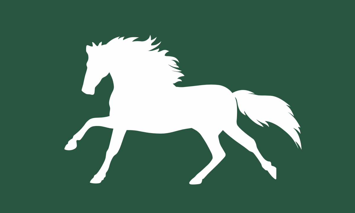 A Flag of Wiltshire – A White Horse on a Green Field